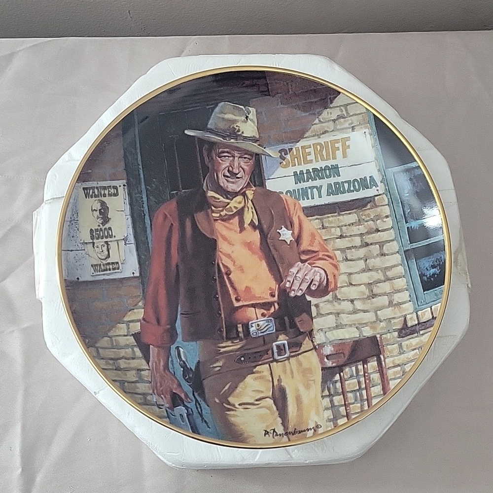 Collector's Plate John Wayne Sheriff of Marion County AZ